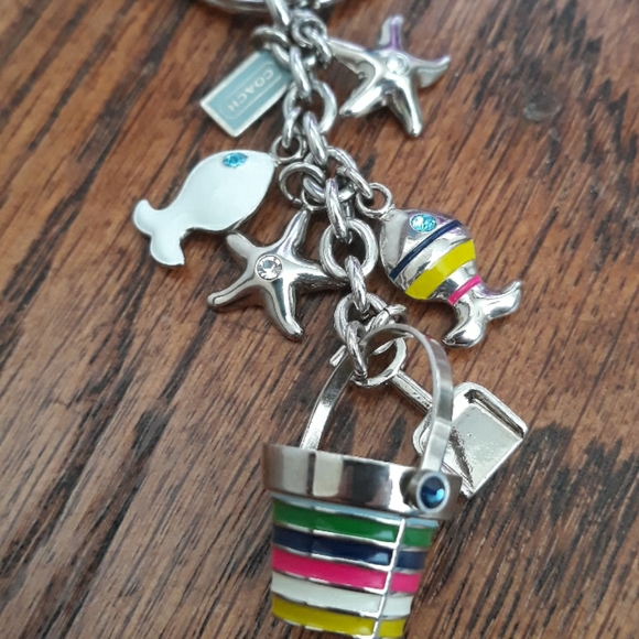 Coach Ocean Charms Key Fob Chain - Picture 2 of 7